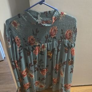 Floral Smocked Women's Top
